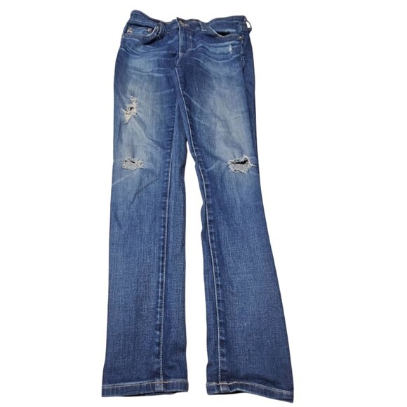 AG Adriano Goldschmied Legging Super Skinny Ankle Jeans Womens Size 27 Denim - Picture 2 of 6
